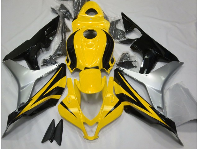 Giallo Lucido Argento & Nero 2007-2008 CBR600RR Carena Moto Giallo Lucido Argento & Nero 2007-2008 CBR600RR Carena Moto