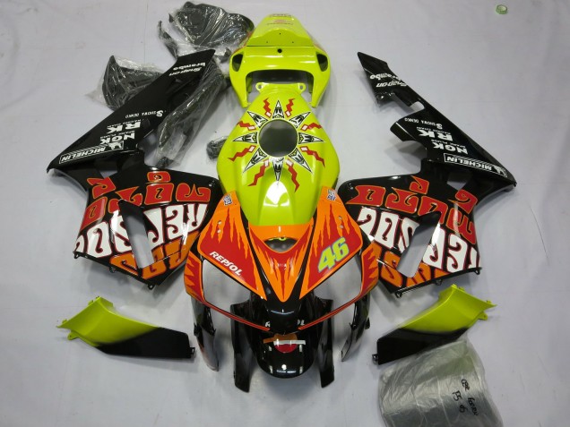 Giallo Vibrante Rossi 2005-2006 CBR600RR Carena Moto Giallo Vibrante Rossi 2005-2006 CBR600RR Carena Moto