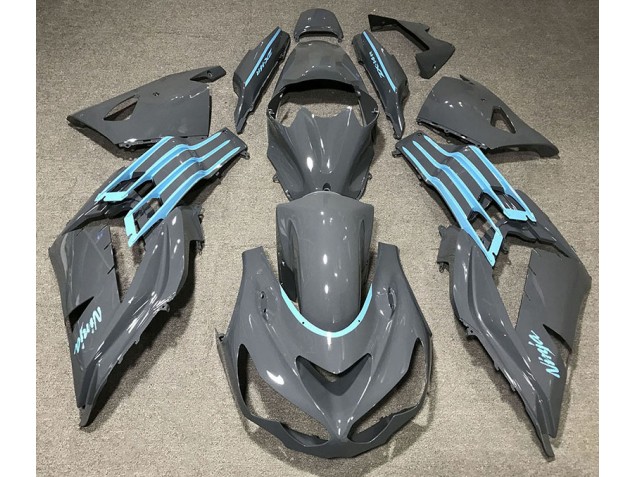 Grigio Lucido & Azzurro 2012-2021 ZX14R Carena Moto Grigio Lucido & Azzurro 2012-2021 ZX14R Carena Moto