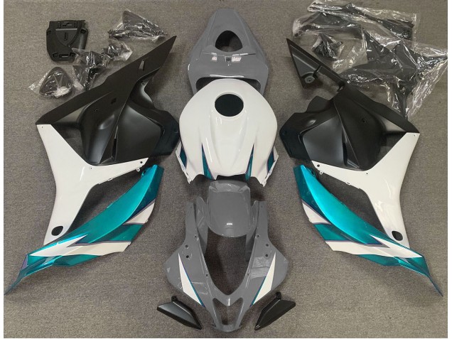 Grigio Lucido Bianco & Azzurro 2009-2012 CBR600RR Carena Moto Grigio Lucido Bianco & Azzurro 2009-2012 CBR600RR Carena Moto