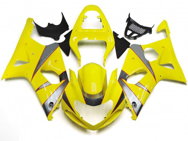 Kit R Giallo Lucido & Argento 2000-2002 GSXR 1000 Carena Moto Kit R Giallo Lucido & Argento 2000-2002 GSXR 1000 Carena Moto