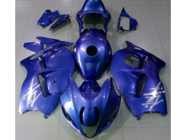 Logo Blu Lucido & Argento 1997-2007 GSXR 1300 Carena Moto