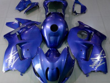 Logo Blu Lucido & Argento 1997-2007 GSXR 1300 Carena Moto