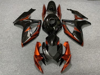 Nero & Arancione Bruciato 2006-2007 GSXR 600-750 Carena Moto
