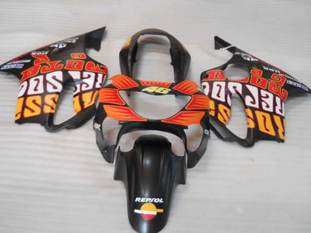 Nero Arancione Opaco & Rosso 1999-2000 CBR600 F4 Carena Moto Nero Arancione Opaco & Rosso 1999-2000 CBR600 F4 Carena Moto
