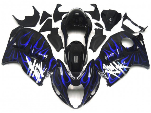 Nero Con Blu Profondo Fiamma 1997-2007 GSXR 1300 Carena Moto Nero Con Blu Profondo Fiamma 1997-2007 GSXR 1300 Carena Moto