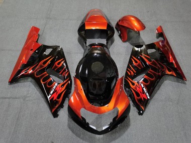Nero Lucido & Arancione 2001-2003 GSXR 600-750 Carena Moto