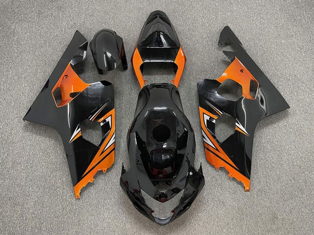 Nero Lucido & Arancione 2004-2005 GSXR 600-750 Carena Moto Nero Lucido & Arancione 2004-2005 GSXR 600-750 Carena Moto