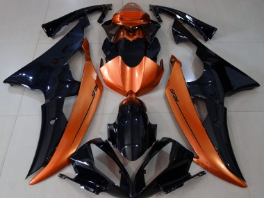 Nero Lucido & Arancione Chiaro 2008-2016 R6 Carena Moto