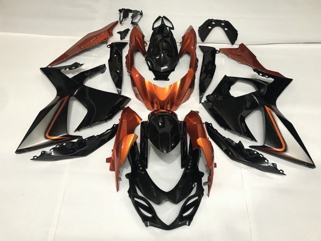 Nero Lucido & Arancione Lucido 2009-2016 GSXR 1000 Carena Moto Nero Lucido & Arancione Lucido 2009-2016 GSXR 1000 Carena Moto