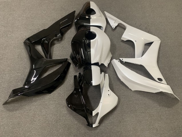 Nero Lucido/Bianco Diviso 2007-2008 CBR600RR Carena Moto Nero Lucido/Bianco Diviso 2007-2008 CBR600RR Carena Moto
