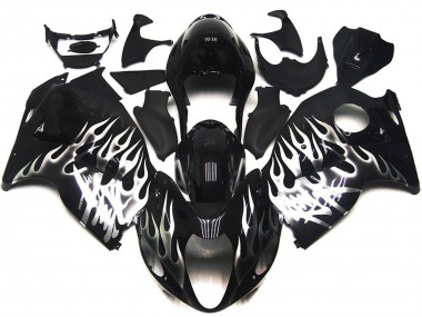 Nero Lucido Con Argento Fiamma 1997-2007 GSXR 1300 Carena Moto