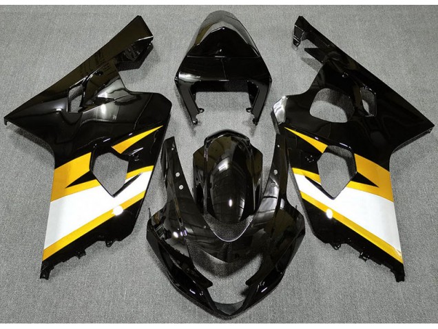 Nero Lucido & Giallo 2004-2005 GSXR 600-750 Carena Moto Nero Lucido & Giallo 2004-2005 GSXR 600-750 Carena Moto