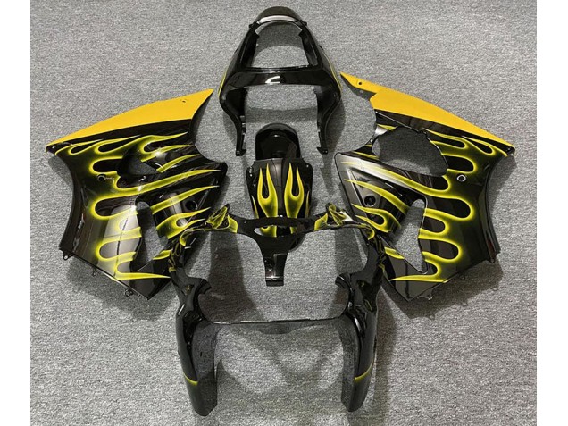 Nero Lucido & Giallo Fiamma 2000-2002 ZX6R Carena Moto Nero Lucido & Giallo Fiamma 2000-2002 ZX6R Carena Moto