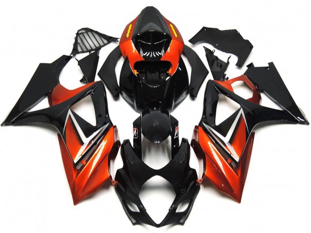 Nero Lucido & Oro Bronzo 2007-2008 GSXR 1000 Carena Moto Nero Lucido & Oro Bronzo 2007-2008 GSXR 1000 Carena Moto