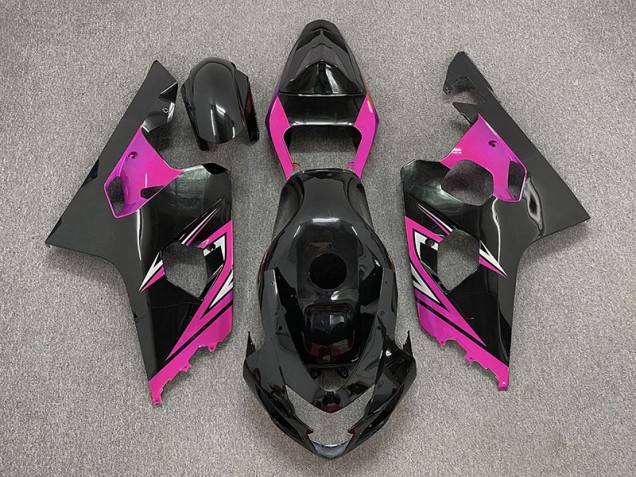 Nero Lucido & Rosa 2004-2005 GSXR 600-750 Carena Moto Nero Lucido & Rosa 2004-2005 GSXR 600-750 Carena Moto