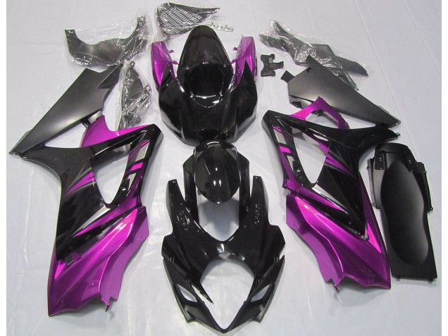 Nero Lucido & Rosa 2007-2008 GSXR 1000 Carena Moto Nero Lucido & Rosa 2007-2008 GSXR 1000 Carena Moto