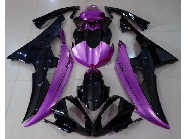 Nero Lucido & Rosa Viola 2008-2016 R6 Carena Moto Nero Lucido & Rosa Viola 2008-2016 R6 Carena Moto