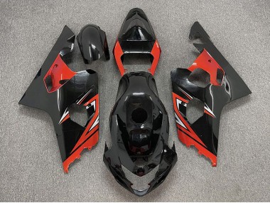 Nero Lucido & Rosso 2004-2005 GSXR 600-750 Carena Moto