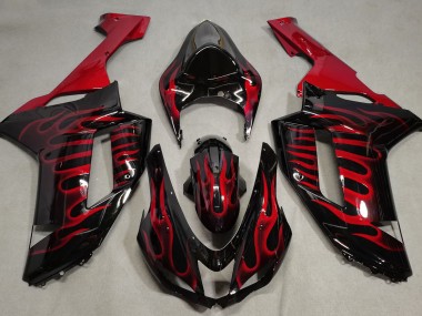 Nero Lucido & Rosso Fiamma 2007-2008 ZX6R Carena Moto