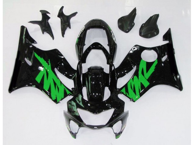 Nero Lucido & Verde 1999-2000 CBR600 F4 Carena Moto Nero Lucido & Verde 1999-2000 CBR600 F4 Carena Moto