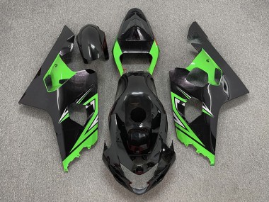 Nero Lucido & Verde 2004-2005 GSXR 600-750 Carena Moto