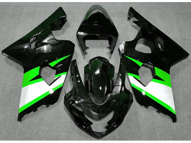 Nero Lucido & Verde 2004-2005 GSXR 600-750 Carena Moto Nero Lucido & Verde 2004-2005 GSXR 600-750 Carena Moto