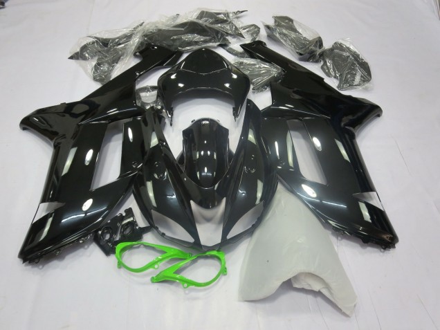Nero Lucido Verde 2007-2008 ZX6R Carena Moto Nero Lucido Verde 2007-2008 ZX6R Carena Moto
