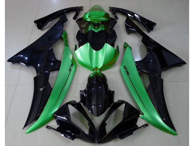 Nero Lucido & Verde Chiaro 2008-2016 R6 Carena Moto Nero Lucido & Verde Chiaro 2008-2016 R6 Carena Moto