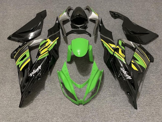 Nero Lucido & Verde Da Corsa 2013-2018 ZX6R Carena Moto Nero Lucido & Verde Da Corsa 2013-2018 ZX6R Carena Moto