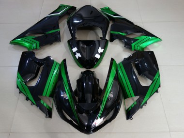 Nero Lucido & Verde Elettrico 2005-2006 ZX6R Carena Moto