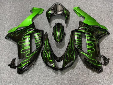 Nero Lucido & Verde Fiamma 2007-2008 ZX6R Carena Moto