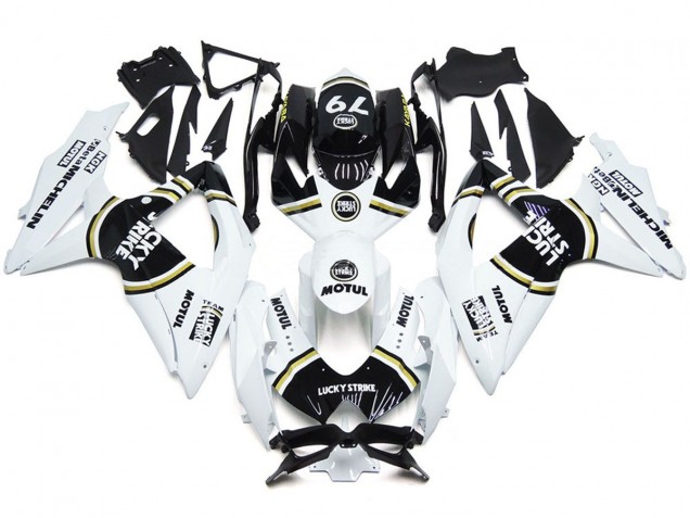 Nero Lucky Strike 79 2008-2010 GSXR 600-750 Carena Moto Nero Lucky Strike 79 2008-2010 GSXR 600-750 Carena Moto