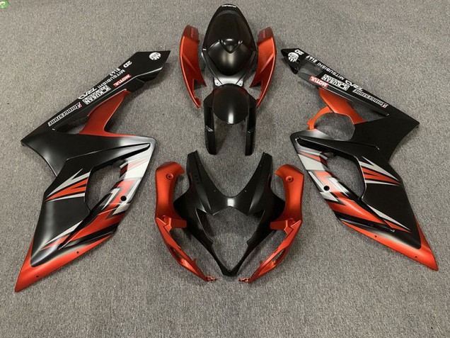 Nero Opaco & Arancione 2005-2006 GSXR 1000 Carena Moto Nero Opaco & Arancione 2005-2006 GSXR 1000 Carena Moto