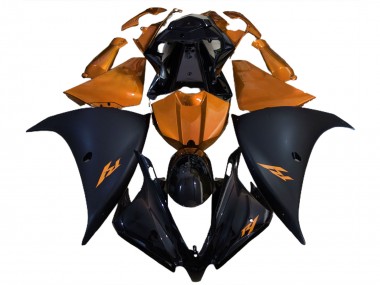 Nero Opaco & Arancione 2012-2014 R1 Carena Moto