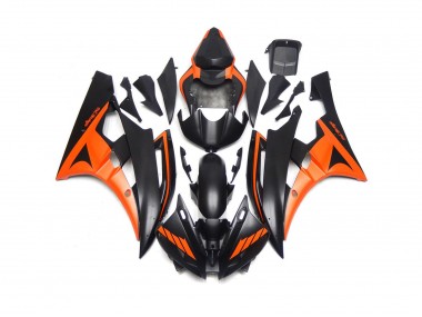 Nero Opaco & Arancione Personalizzati 2006-2007 R6 Carena Moto