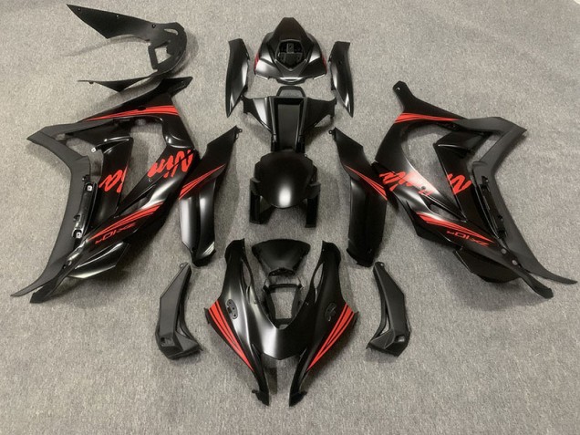 Nero Opaco Con Rosso 2016-2019 ZX10R Carena Moto Nero Opaco Con Rosso 2016-2019 ZX10R Carena Moto
