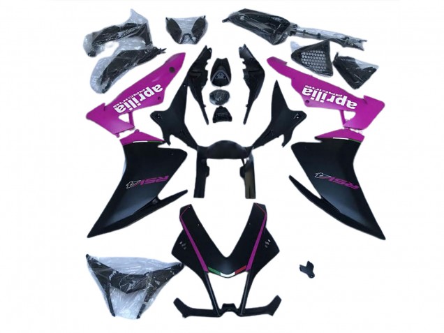 Nero Opaco & Rosa 2010-2015 RSV4 1000 Carena Moto Nero Opaco & Rosa 2010-2015 RSV4 1000 Carena Moto