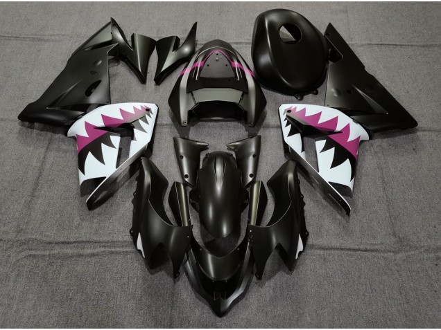 Nero Opaco & Rosa Squalo 2004-2005 ZX10R Carena Moto Nero Opaco & Rosa Squalo 2004-2005 ZX10R Carena Moto