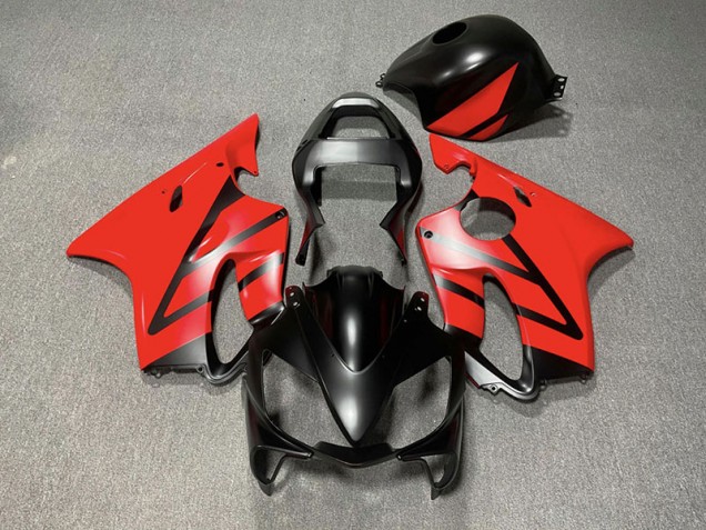 Nero Opaco & Rosso 2001-2003 CBR600 F4i Carena Moto Nero Opaco & Rosso 2001-2003 CBR600 F4i Carena Moto