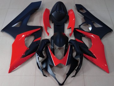 Nero Opaco & Rosso 2005-2006 GSXR 1000 Carena Moto