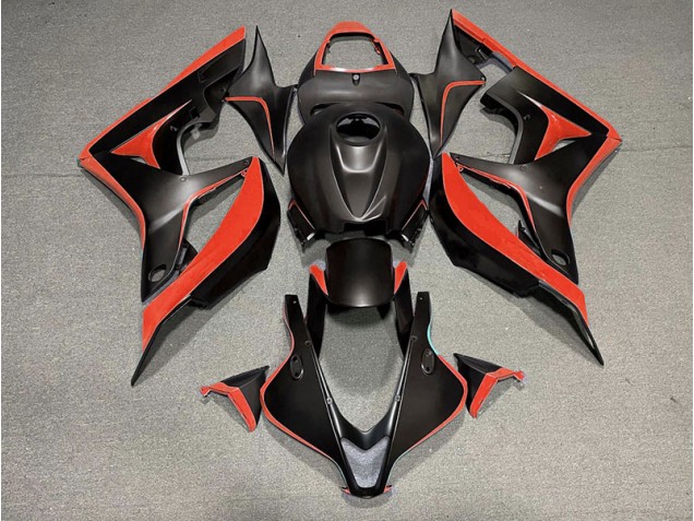Nero Opaco & Rosso 2007-2008 CBR600RR Carena Moto Nero Opaco & Rosso 2007-2008 CBR600RR Carena Moto