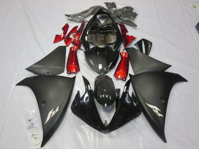Nero Opaco Rosso 2012-2014 R1 Carena Moto Nero Opaco Rosso 2012-2014 R1 Carena Moto