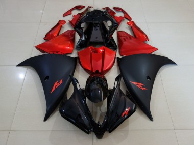 Nero Opaco & Rosso Fuoco 2012-2014 R1 Carena Moto
