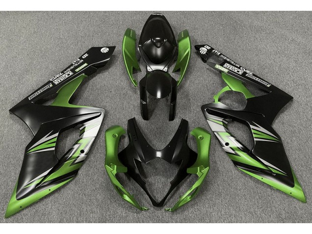 Nero Opaco & Verde 2005-2006 GSXR 1000 Carena Moto Nero Opaco & Verde 2005-2006 GSXR 1000 Carena Moto