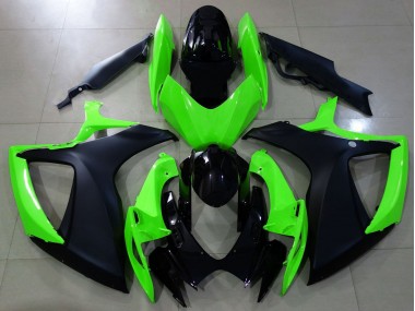 Nero Opaco & Verde 2006-2007 GSXR 600-750 Carena Moto