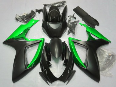 Nero Opaco & Verde 2006-2007 GSXR 600-750 Carena Moto