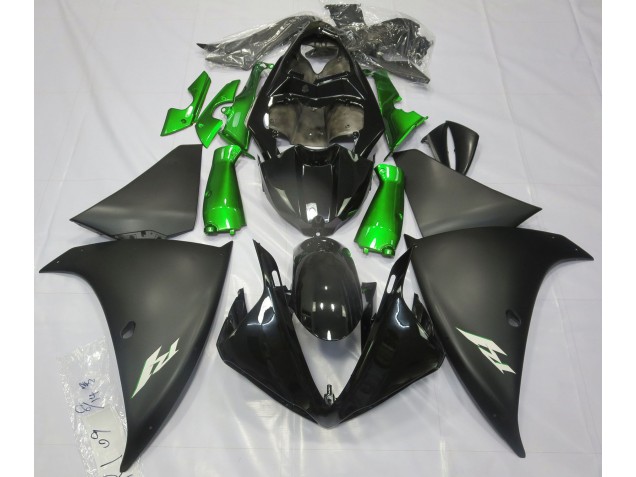 Nero Opaco & Verde 2009-2011 R1 Carena Moto Nero Opaco & Verde 2009-2011 R1 Carena Moto