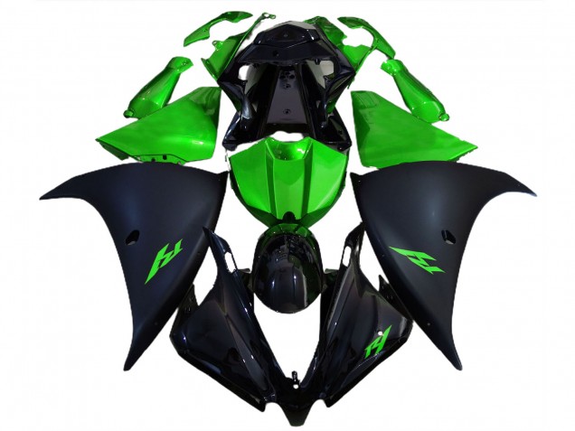 Nero Opaco & Verde 2012-2014 R1 Carena Moto Nero Opaco & Verde 2012-2014 R1 Carena Moto