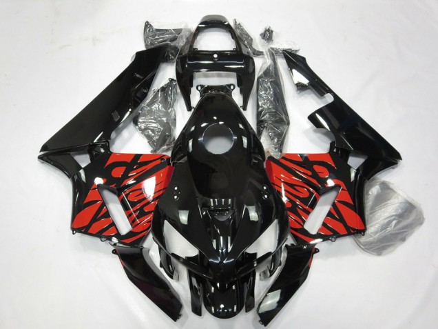 Nero & Rosso Tribale 2005-2006 CBR600RR Carena Moto Nero & Rosso Tribale 2005-2006 CBR600RR Carena Moto